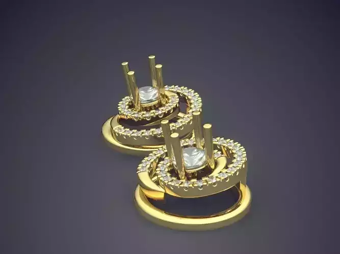 Intertwined Circle Brooches Covered In Diamonds CAD 5247