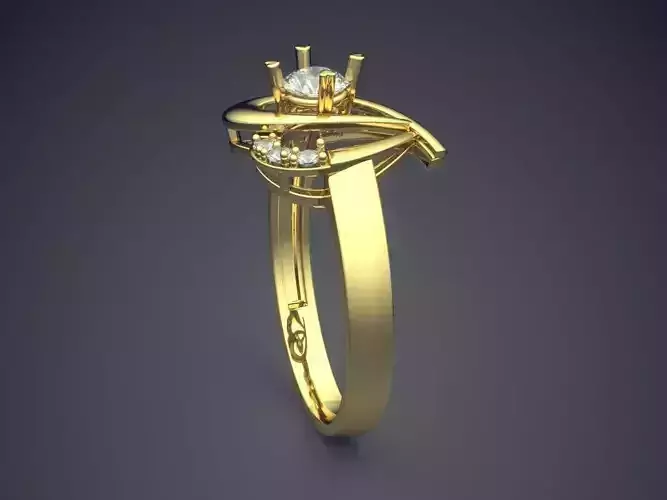 Ring With Diamonds CAD-5239