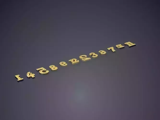 Jewerly Piece Made From Numbers CAD 5238 3D print model