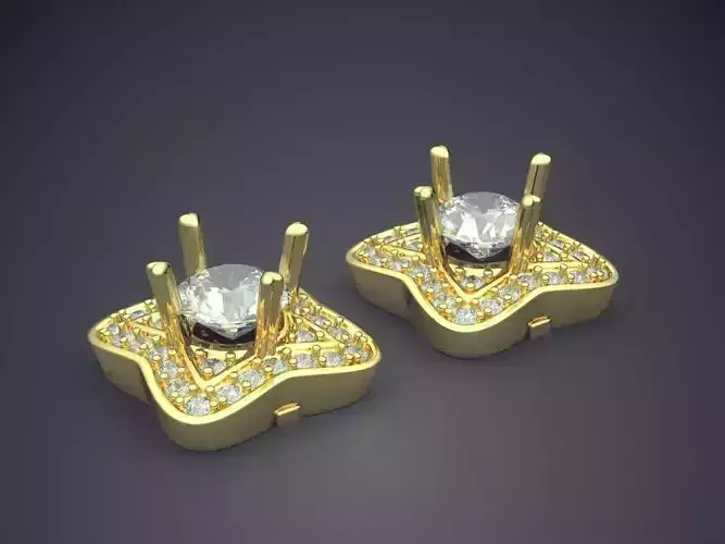 Earrings With Diamonds CAD-5242