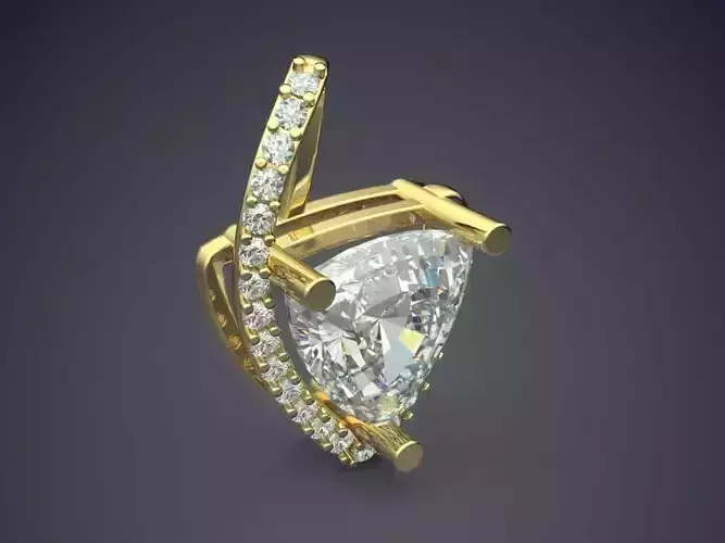 Pendant With Diamonds CAD-5236 3D print model