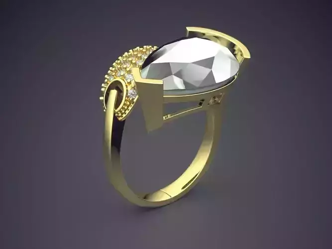 Unique Ring CAD-5213 3D print model