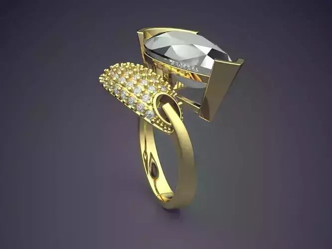 Unique Ring CAD-5213