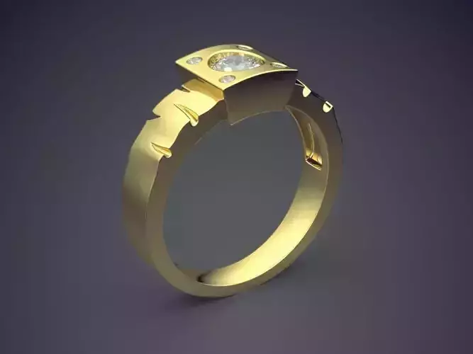 Ring With Diamond CAD-5208