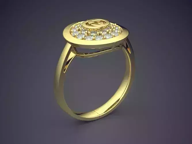Ring With Diamonds CAD-5204