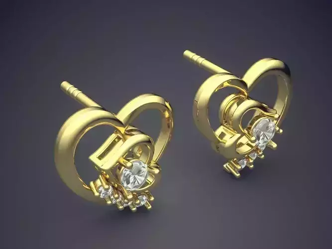 Earrings With Diamonds CAD-5198