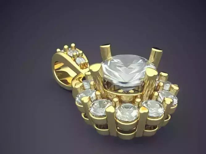Pendant With Diamonds CAD-5190
