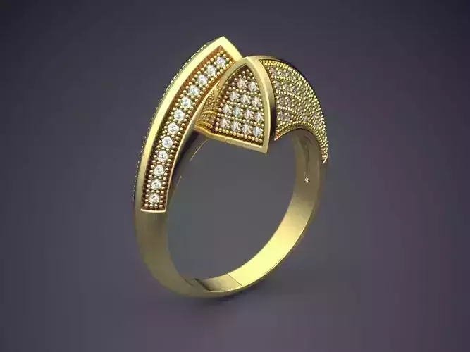 Unique Ring With Diamonds CAD-5202