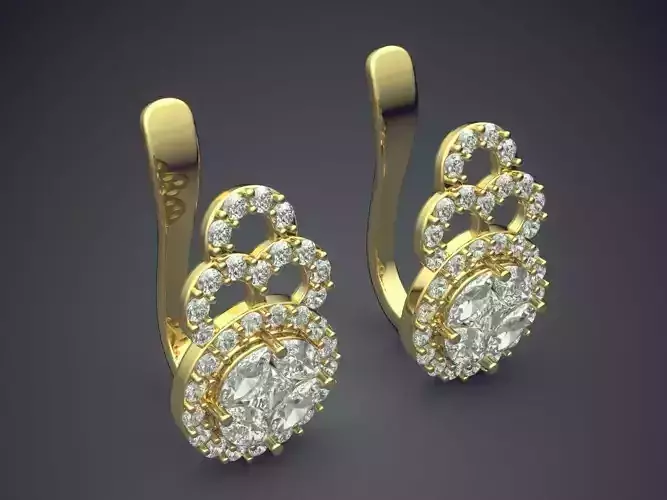 Earrings With Diamonds CAD-5189
