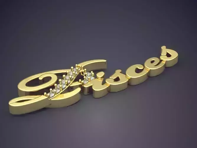 Pendant With Letters CAD-5183