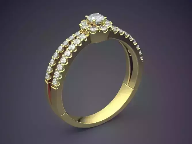 Engagement Ring With Diamonds CAD-5179