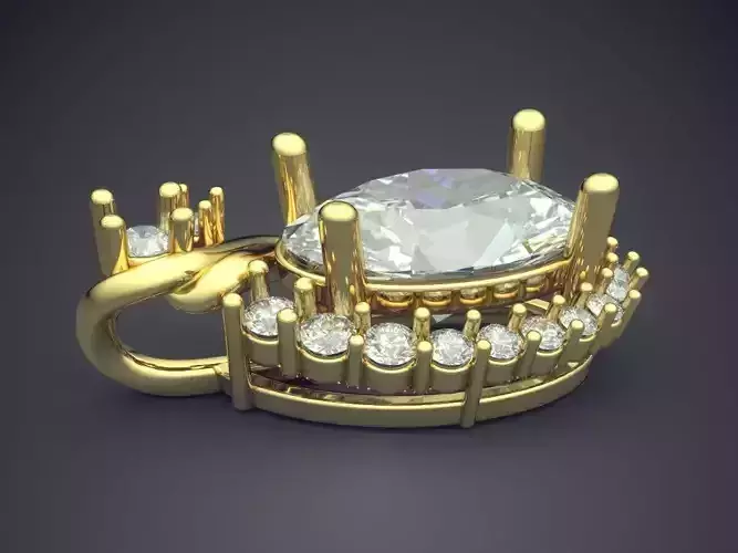 Pendant With Diamonds CAD-5155