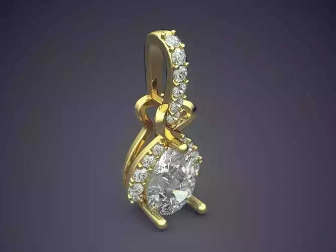 Luxury Pendant Covered In Diamonds CAD 5147 3D print model