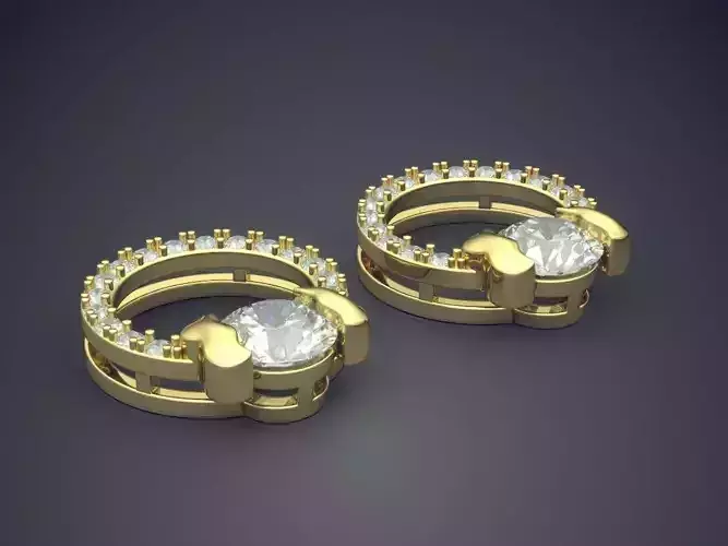 Luxury Earrings Covered In Diamonds CAD 5144