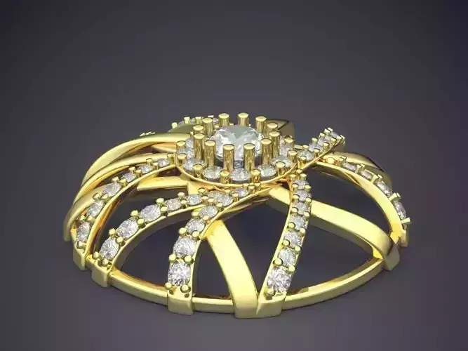 Pendant With Intertwined Lines And Diamonds CAD 5133 3D print model