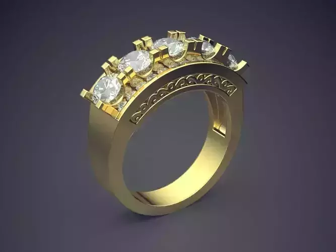 Ring With Five Small Diamonds CAD 5117