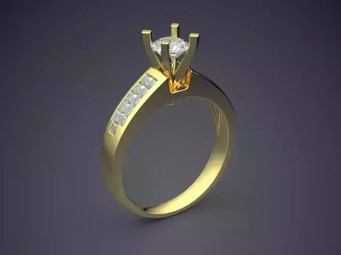Ring With Diamonds On Top And Sides CAD 5115