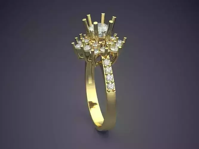 Luxurious Ring With Mountain Of Diamonds On Top CAD 5113