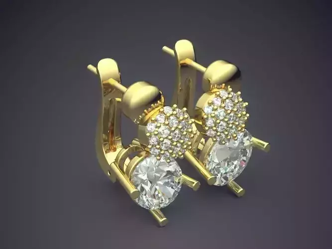 Clipping Earrings With Two Diamonds CAD 5114