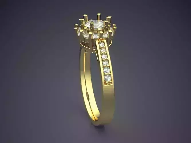 Ring With Intertwined Crowns And Diamonds CAD 5108