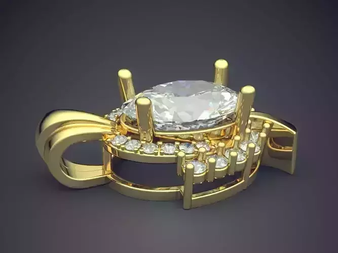 Pendant Covered With Diamonds CAD 5111