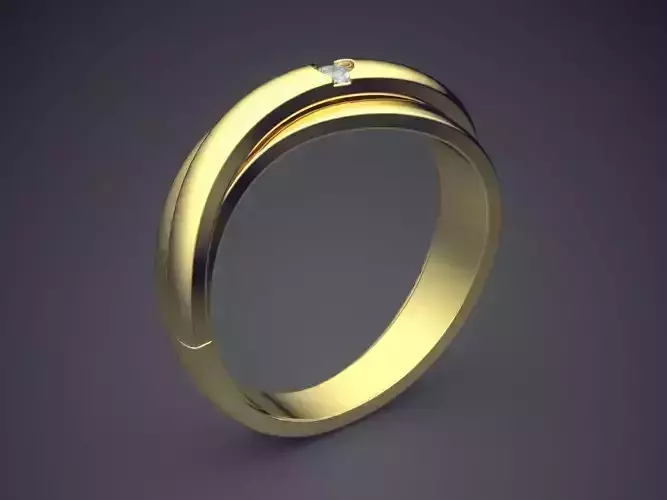 Two Intertwined Ring With Tiny Diamond CAD 5104 3D print model