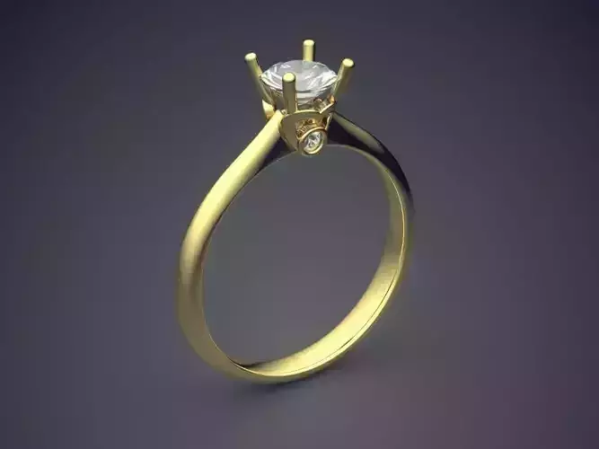 Very Simple Yet Beautiful Engagement Ring CAD 5099 3D print model