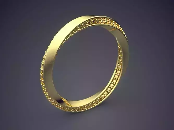 Simple Yet Complex Designed Ring With Tiny Diamonds CAD 5093 3D print model