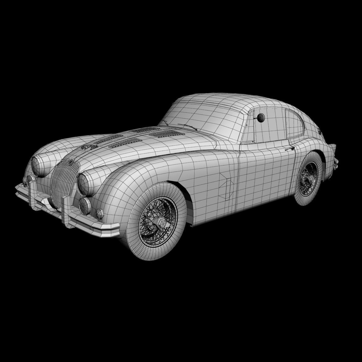 Jaguar XK150 S Fastback 3D model_12