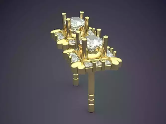 Luxury Earrings With Small Diamonds CAD 5083