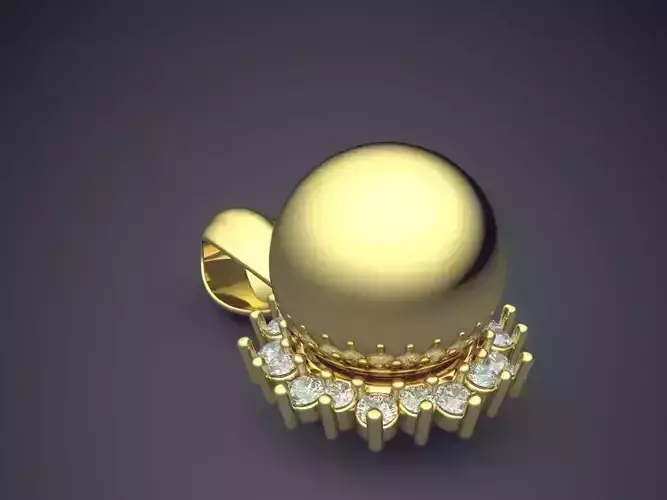 Pendant With Big Sphere Ornament CAD 5078 3D print model