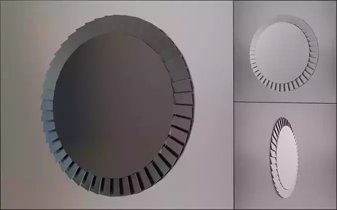 Mirror circular on wall