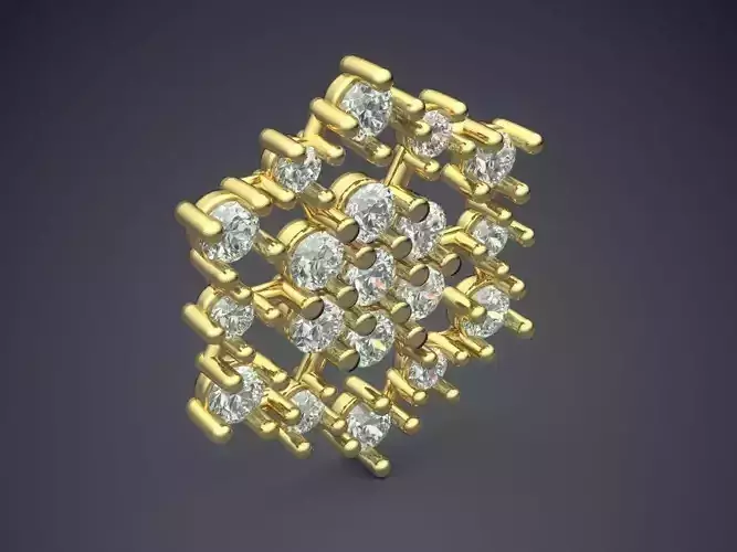 Very Detailed Brooch With Small Diamonds CAD 5076 3D print model