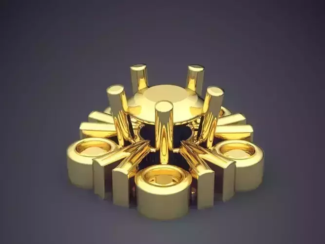 Simple Brooch With Ornaments On Top CAD 5072