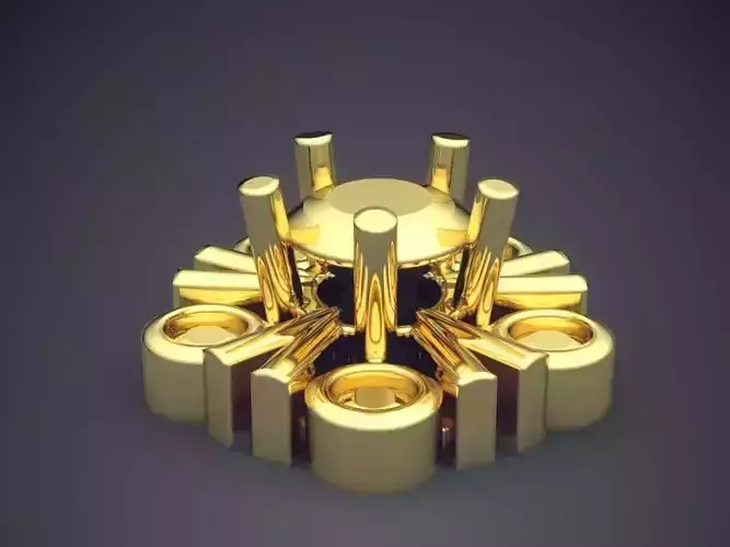 Simple Brooch With Ornaments On Top CAD 5072