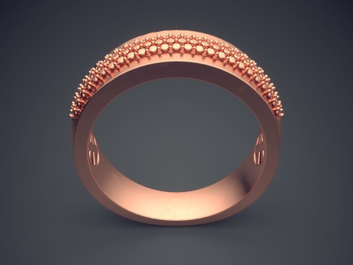 Simple Ring With Little Spikes CAD 5071 3D print model_2