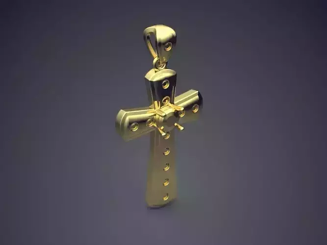 Simple Cross Pendant CAD 5070 3D print model
