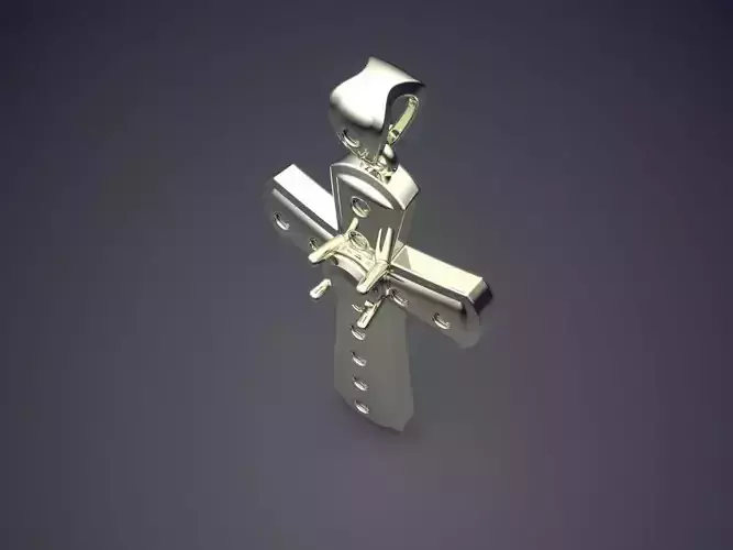 Simple Cross Pendant CAD 5070