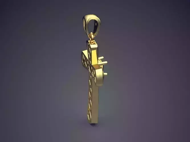 Simple Cross Pendant CAD 5070