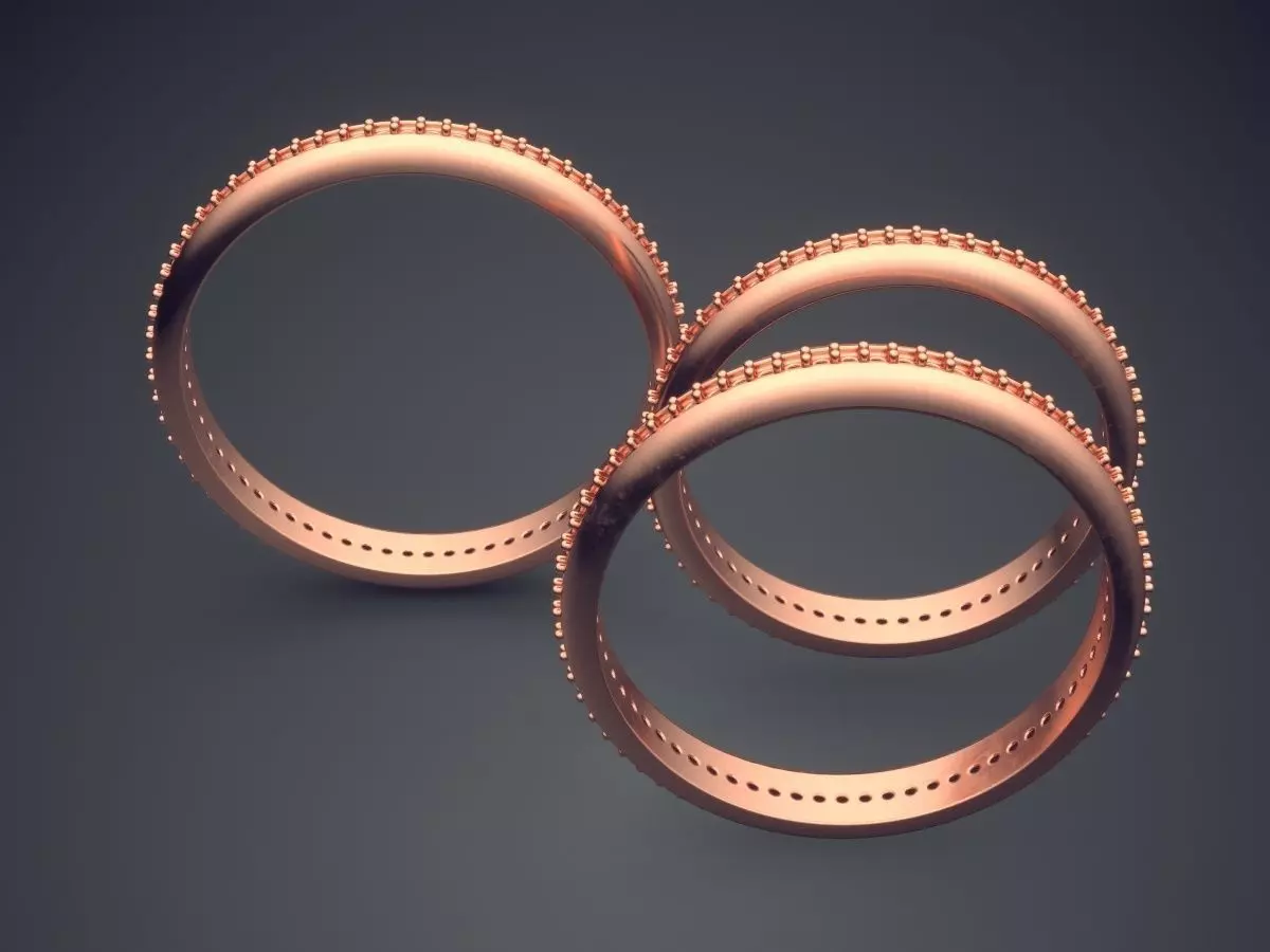 Very Simple Ring Combo CAD 5064 3D print model_2