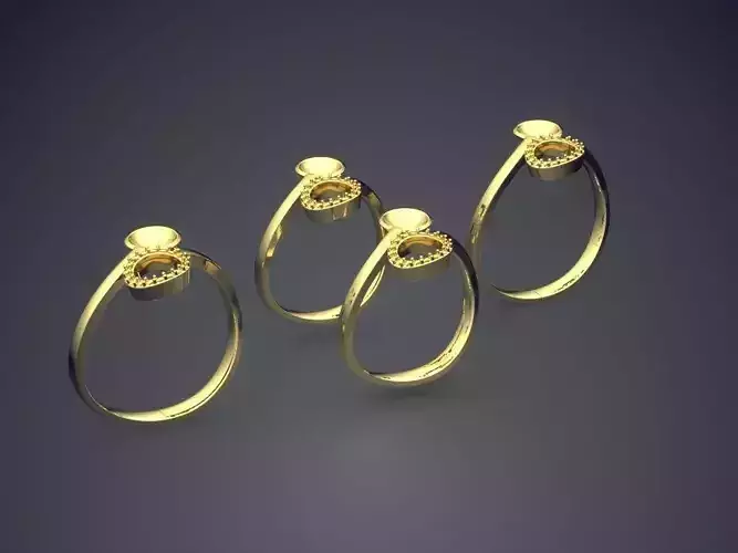 Combo Of Rings With Hollow Ornament CAD 5062