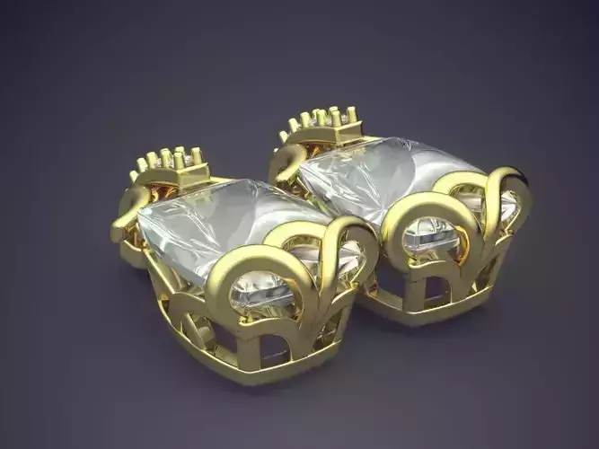 Brooches With Square Big Diamonds CAD 5061