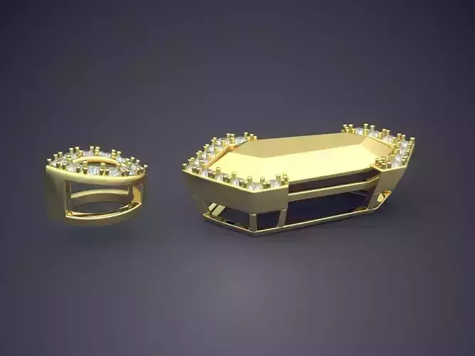 Jewelry Piece With Small Diamonds On The Side CAD 5059