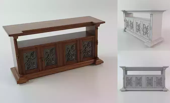 Tv table 3D model