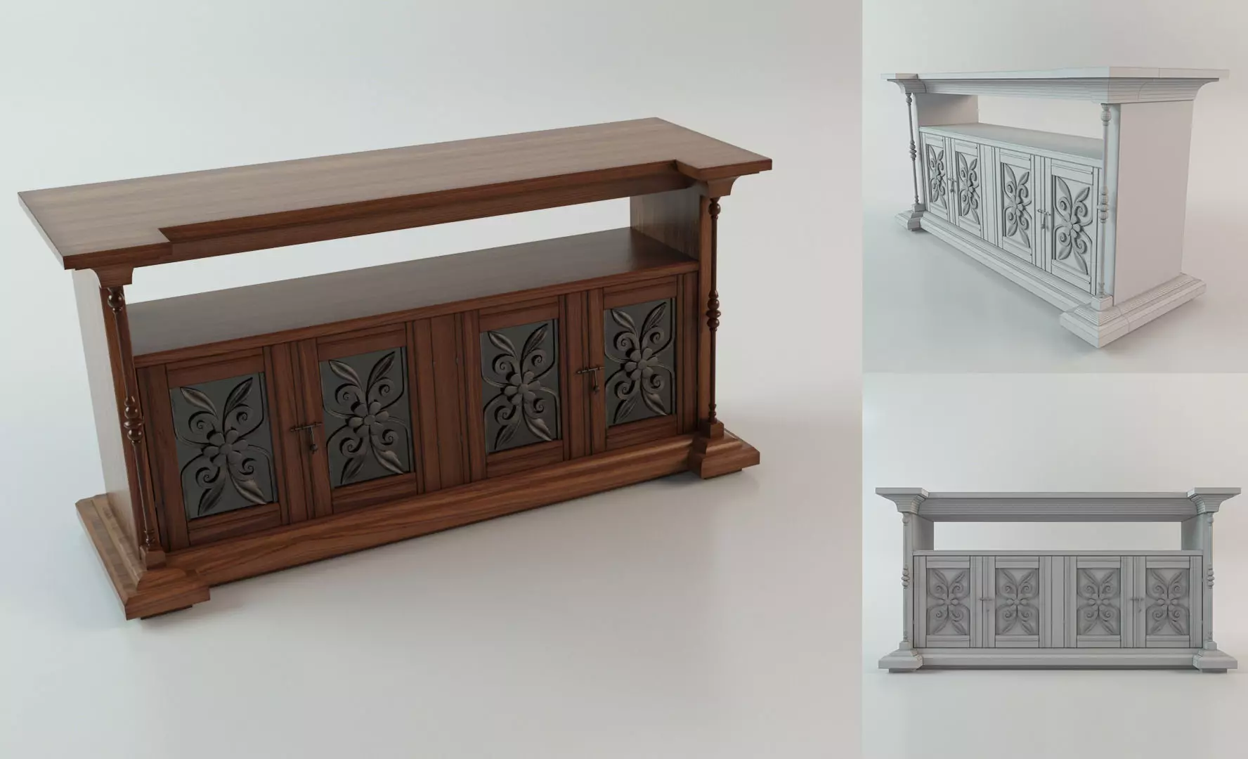 Tv table 3D model