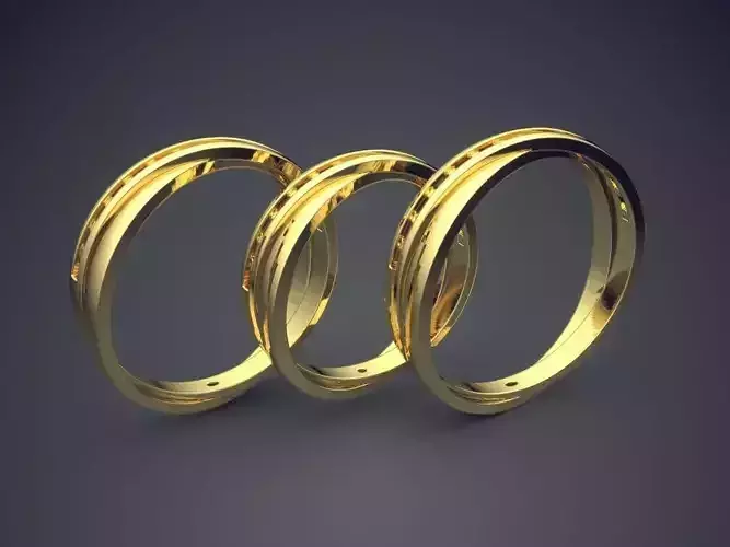 Double Intertwined Ring CAD 5053  3D print model