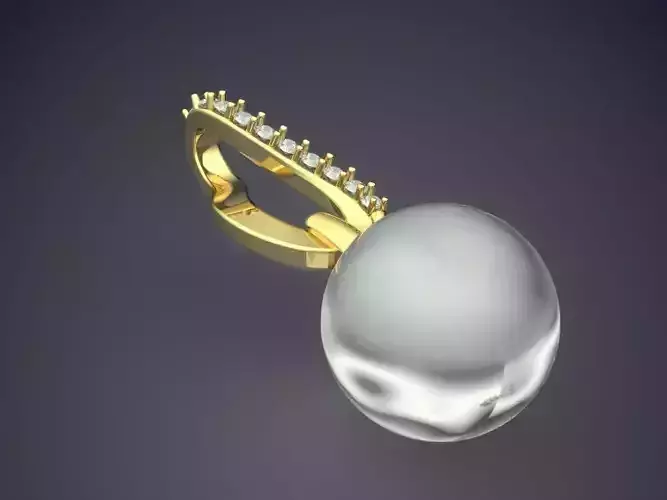 Earrings With Huge Sphere Diamonds CAD 5052