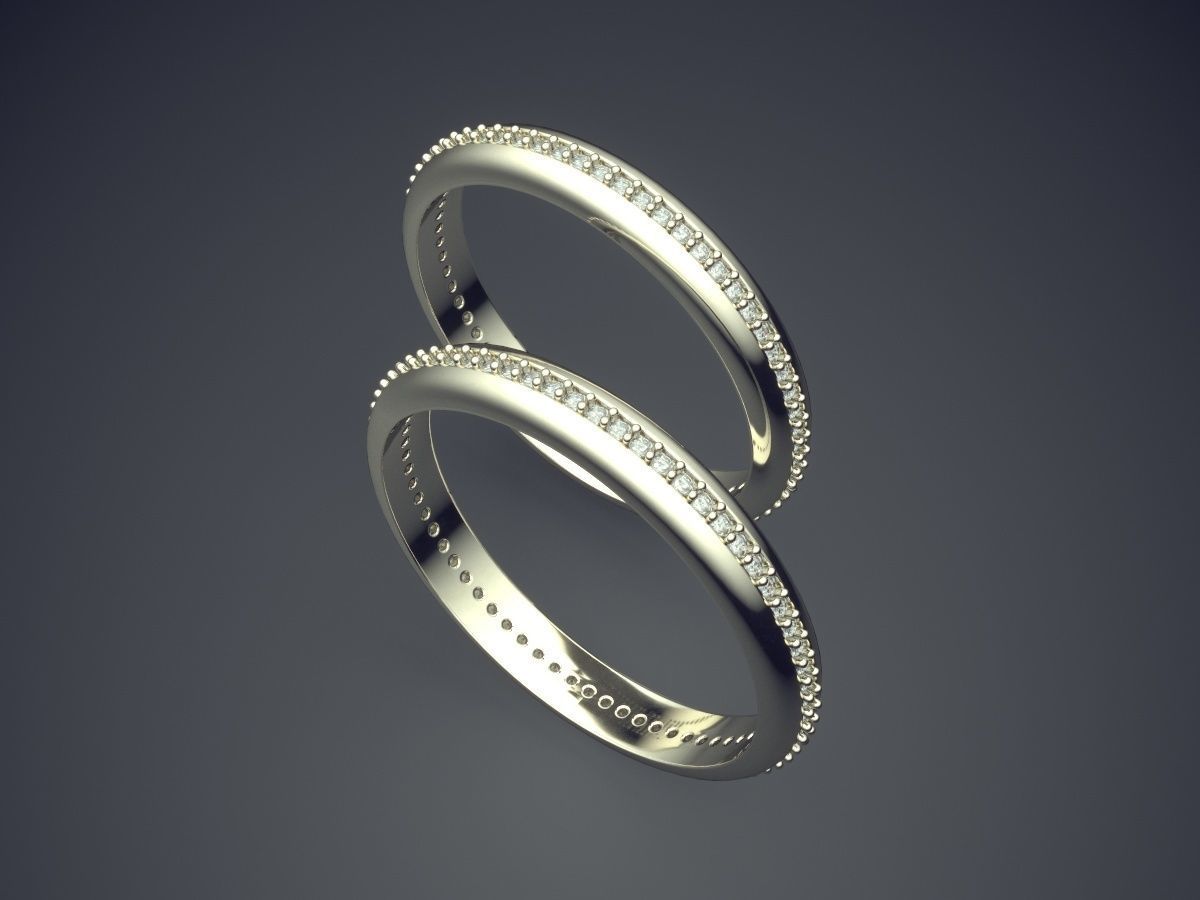 Engagement Rings With Tiny Diamonds CAD-5051 3D print model_1