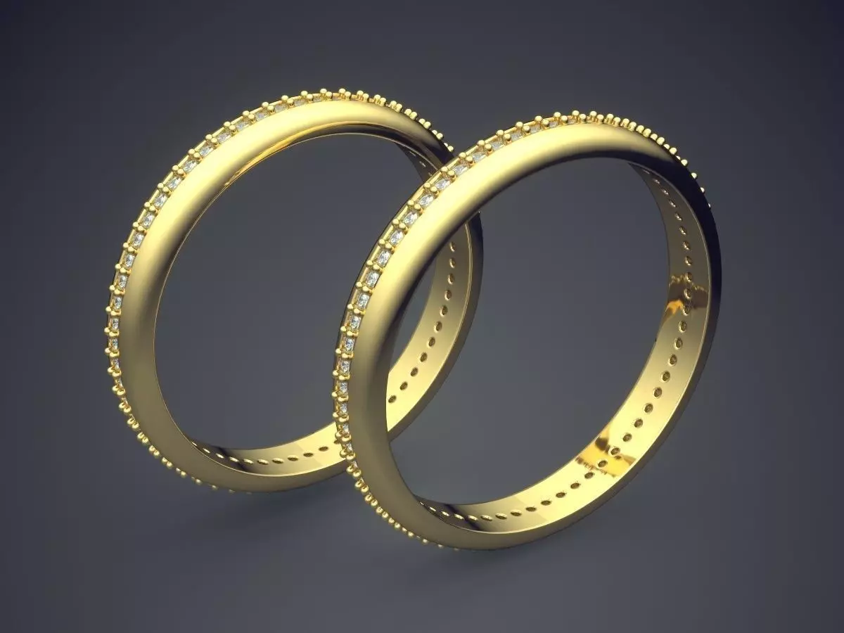 Engagement Rings With Tiny Diamonds CAD-5051 3D print model_0