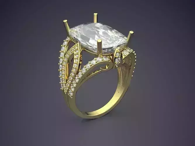 Ring With Diamonds CAD-5055